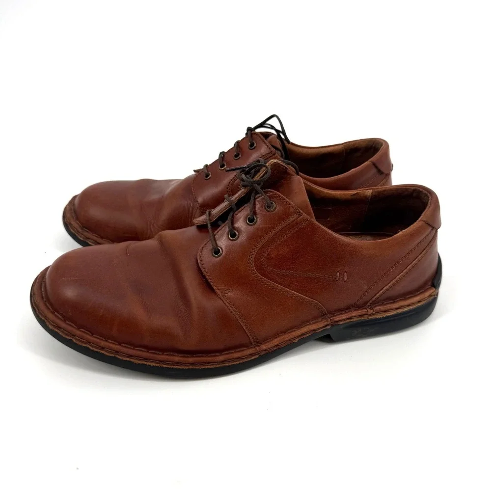 Josef Seibel Walt Brandy Mens 41 Shoes Leather Lace Up Oxford Derby Comfort Work
